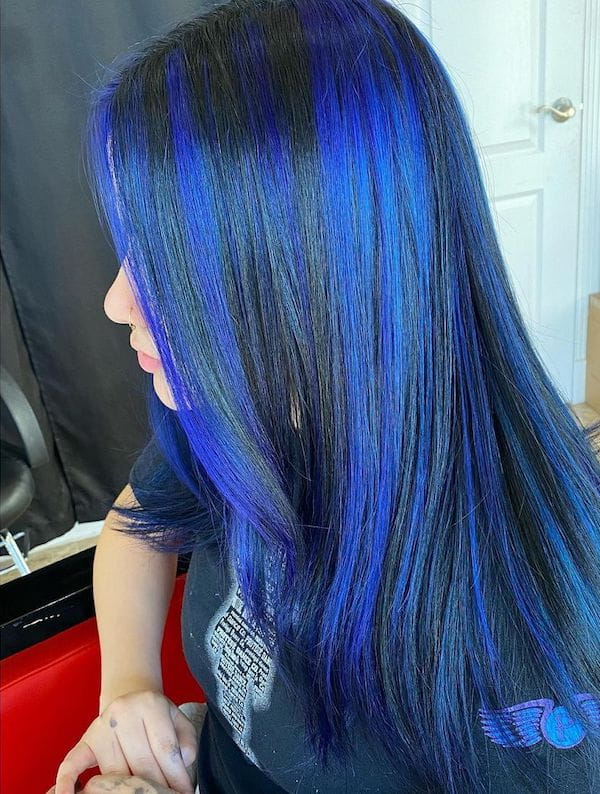 Egyptian Blue Black Straight Hair